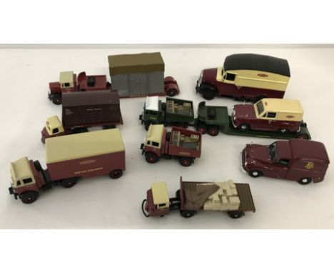 A small collection of Lledo and Trackside British Railway vintage style vehicles. To include lorries and trucks. 