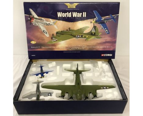 A boxed Corgi Eighth Army Air Force model aircraft set. 1:72 scale. World War II collection. Boeing B-17F " Miss Minookie" 91