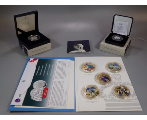 The 75th anniversary of VE Day fine silver proof coin, in original case, together with Her Majesty Queen Elizabeth II 2022 UK