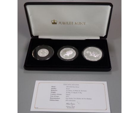 Jubilee Mint, The Coronation of King Charles III fine silver proof coin collection in original case with COA.  (B.P. 21% + VA