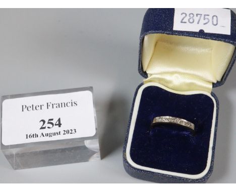9ct gold eternity style ring.  M1/2.  1.6g approx.  (B.P. 21% + VAT) 