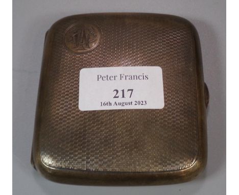 Early 20th Century silver engine turned cigarette case. Birmingham hallmarks. 3.45 Troy ozs approx.(B.P. 21% + VAT) 