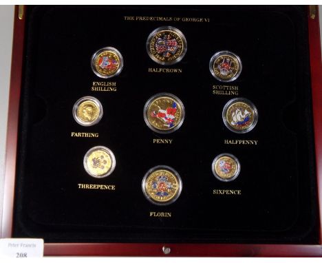 18 commemorative coin collection, the predecimals of George VI and the predecimals of Elizabeth II, in fitted case. (B.P. 21%