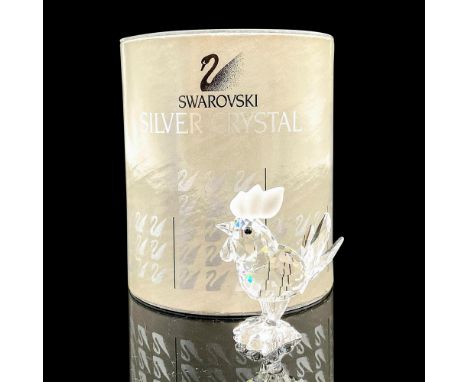 Lead crystal part of the Barnyard Friends series, made with frosted comb and jet crystal eyes. Swarovski etched backstamp. Th