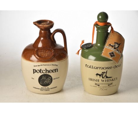 Potcheen Ceramic Decanter 70Cl 100 Proof Damaged Stopper 1 btTullamore Dew Ceramic Decanter 'Crock' 1 bt