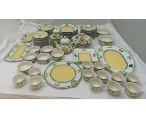 Villeroy and Boch Luxembourg dinner and teaset to include plates, bowls, cups, saucers and serving dishes (103)