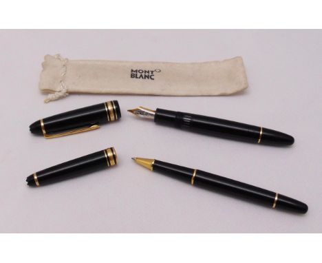 Montblanc Meisterstuck fountain pen and matching Montblanc Meisterstuck roller ball pen