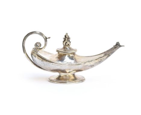 An Arts and Crafts silver table cigar lighter by Omar Ramsden, London 1934, inscribed 'I was wrought for Alice and Sam, as a 