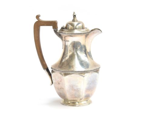 A silver coffee pot by Harrison Brothers &amp; Howson, Sheffield 1932, 14.8ozt