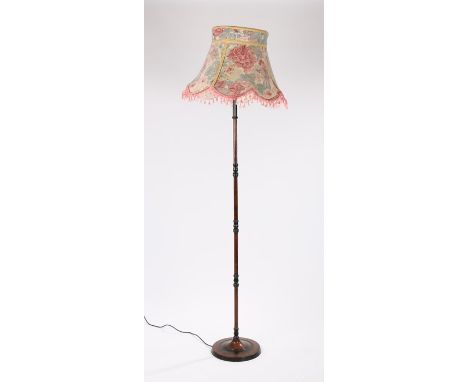 Faux grained standard lamp, in metal with faux grain