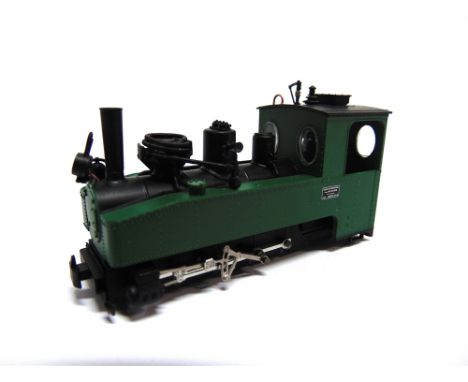 [HO SCALE, N GAUGE]. A MINITRAINS NO.1023, BRIGADELOK 0-8-0 TANK LOCOMOTIVE  green livery, boxed.