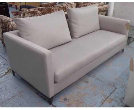 CAMERICH SOFA, with oatmeal upholstery, 199cm L x 68cm H.