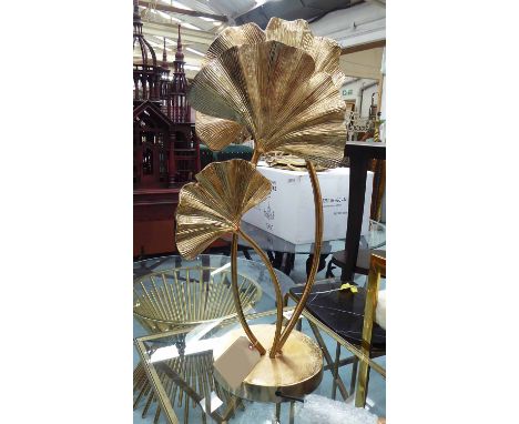 TOMMASO BARBI STYLE GINKO LEAF TABLE LAMP, 77cm H.