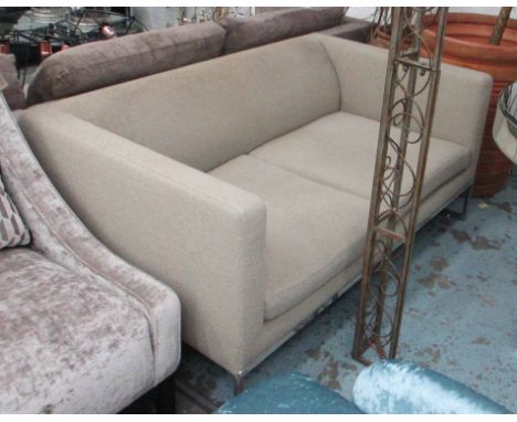 B&amp;B ITALIA SOFA, with oatmeal upholstery, 149cm L x 67cm H. (with faults)