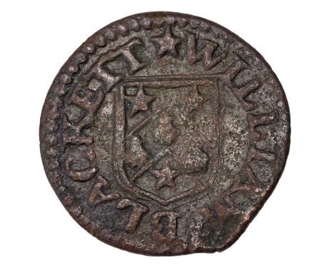 Northumberland 17th Century Token, Newcastle, William Blackett undated (W 2); edge imperfection o/wise Near Fine/Fine, Rare