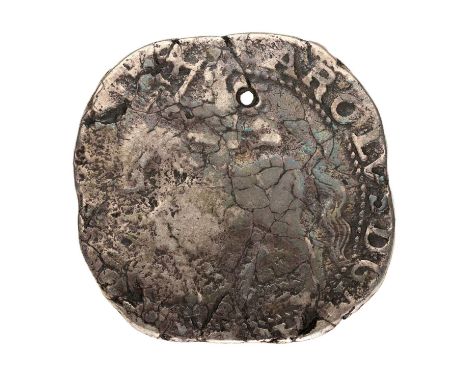 Charles I, Halfcrown, Late Declaration Issue; possibly Shrewsbury 1644, 12.65g, mm. unclear, obv. King on horseback left, rev