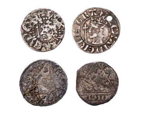 Scottish and Irish Hammered Pennies, 4 coins comprising: Scotland, Alexander III, first coinage (1250-c.80) penny, type III, 