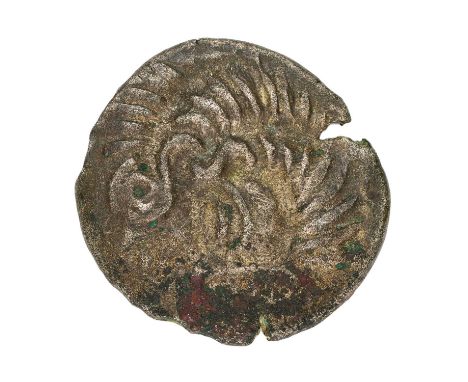 Celtic, Amorican Stater, (6.76g), Northwest Gaul/ Channel Islands, billon stater (c.75-50BC) obv. head of sun god with corded