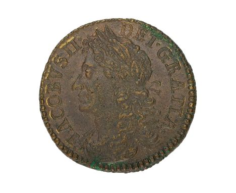 Ireland, James II, Gunmoney Halfcrown Feb 1689, large size, (S.6579H); some porosity, o/wise Near Extremely Fine, rare in thi