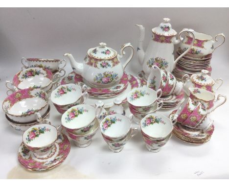 A Royal Albert tea and coffee service in Lady Carlyle pattern. Shipping category D