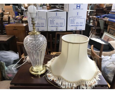 A modern cut glass lamp. Shipping category C.