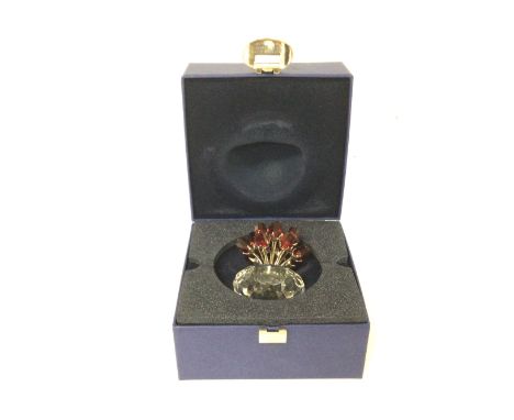 The vase of roses, magic of crystal Swarovski boxed, , Swarovski snowflake ornaments, a boxed Swarovski squirrel and a Swarov