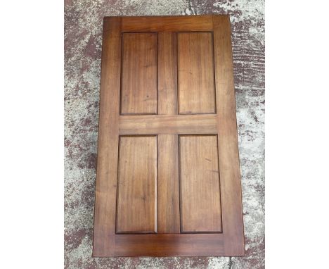 A mahogany folding bagatelle table, circa 1860, panelled front.