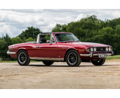 Attractively presented example of Triumph's innovative design...Bare-metal respray six years ago in a metallic Ruby Red with 