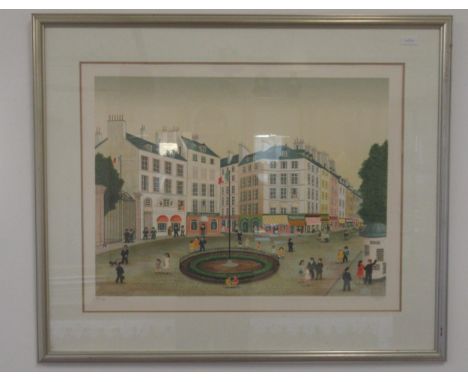 Fanch Ledan signed and numbered colour print - framed and glazed - 66cm x 51cm 