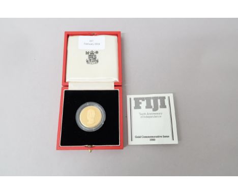 Royal Mint 1980 gold proof coin commemorating 10th anniversary of Independence - 22ct, 15.98g - boxed with COA 