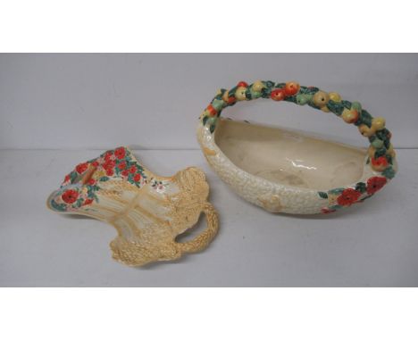 A Clarice Cliff Celtic Harvest basket 33cm and dish 32cm - both in good overall condition 