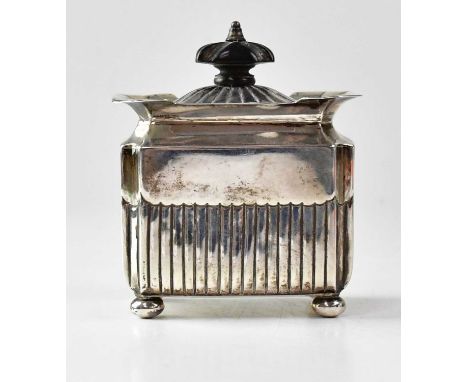 GOLDSMITHS &amp; SILVERSMITHS CO (WILLIAM GIBSON &amp; JOHN LAWRENCE LANGMAN); a Victorian hallmarked silver tea caddy with r
