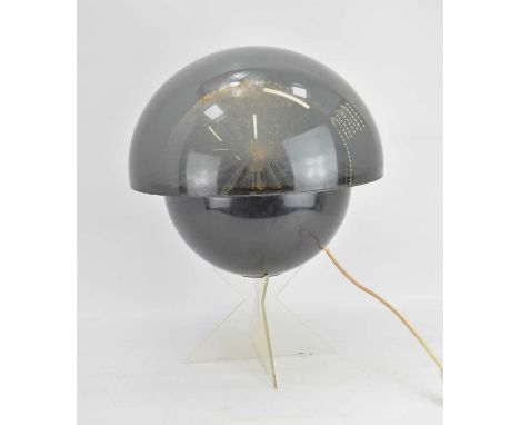 A vintage Crestworth Galaxy fibre optic table lamp, raised on clear plastic stand, 46 x 38cm.  Condition Report: This lot is 