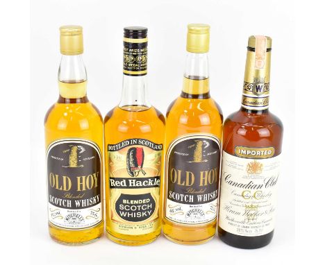 WHISKY; two bottles of Old Hoy blended Scotch whisky, bottled for Mitchell's, 75cl, 40%, Red Hackle blended Scotch whisky for