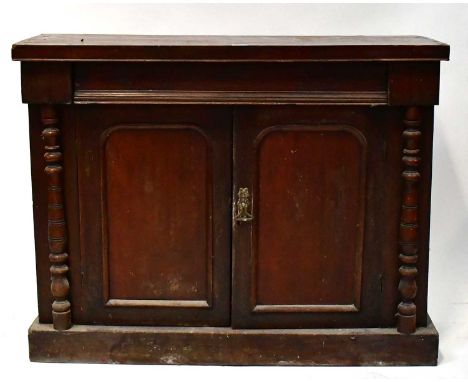A Victorian serpentine-fronted chiffonier with two cupboard doors, 94 x 113 x 45cm, and an Edwardian mahogany chiffonier with