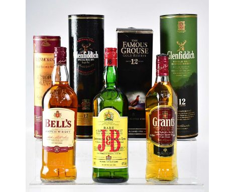 Seven bottles of Scotch Whisky, to include Glenfiddich Twelve Year Single Malt in presentation tin, Glenfiddich Special Reser