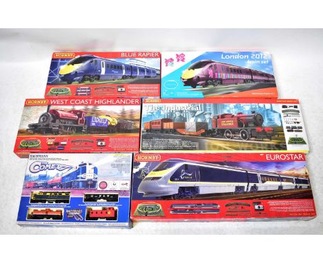 A quantity of OO box sets including four near-complete examples, Blue Rapier, London 2012, Eurostar and The Industrial, and a