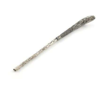 A Victorian novelty silver pencil, by S. Mordan and Co, modelled as a broom, length 175cm. Provenance: The KB Collection of P