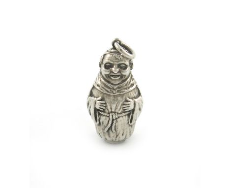 A Victorian novelty silver figural pencil, by S. Mordan and Co., with a registration lozenge for 1881, modelled as a monk, wi