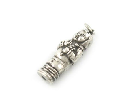 A Victorian novelty silver figural pencil, by S. Mordan and Co. also with a registration lozenge for 1882, modelled as a chil