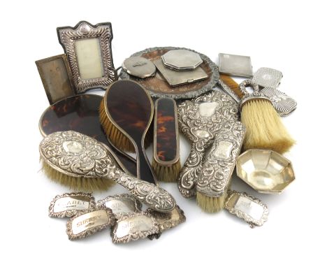 λA mixed lot of silver items, various dates and makers, comprising: a ring tree, by The Boots Pure Drug Company, Birmingham 1