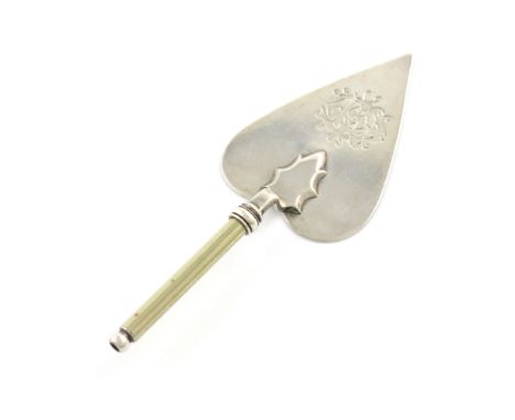 A Victorian novelty silver pencil, by S. Mordan, London 1872, also marked with a design lozenge, modelled as a ceremonial tro
