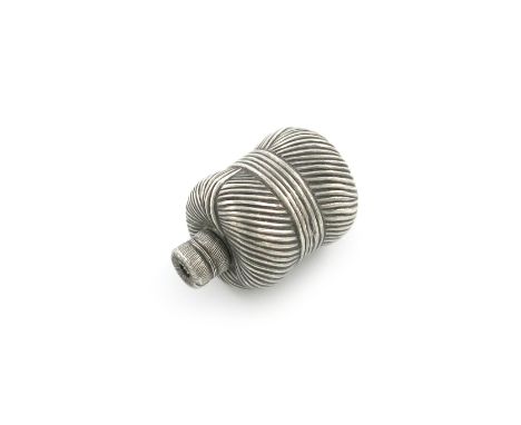 A Victorian novelty silver pencil, by Thornhill, also marked '1481', modelled as a ball of wool, with a ring attachment, leng