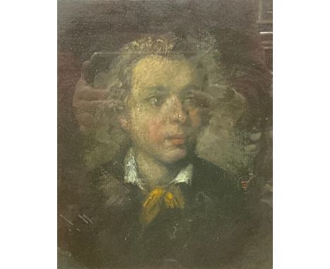 Thomas O'Donnell (Irish, 1944-2020)Portrait of a Young Man,signed with monogram, oil on board, 26cm x 21cm 