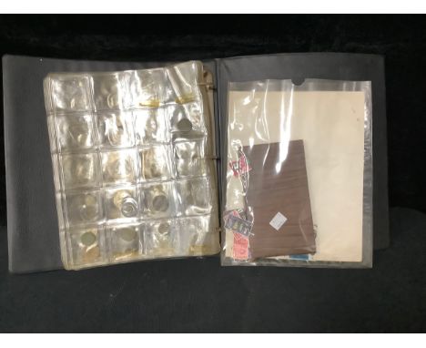 UK and foreign coins – an A4 ring-binder of 4 pocketed pages containing various UK and commonwealth manly base metal coins, a