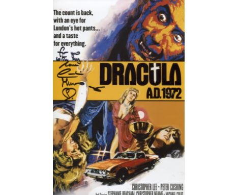 007 Bond girl. The Spy Who Loved Me actress Caroline Munro signed 8x12 Dracula movie photo. All autographs come with a Certif