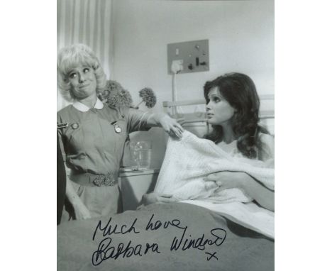 Barbara Windsor, stunning 8x10 photo from Carry on Nurse signed by the legendary Dame Barbara Windsor who sadly, no longer si