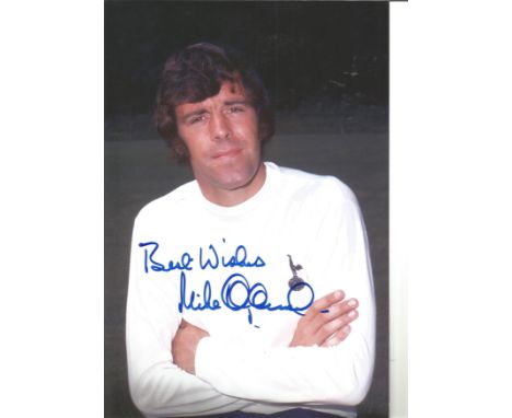 Mike England Tottenham Signed 12 x 8 inch football photo. All autographs come with a Certificate of Authenticity. We combine 