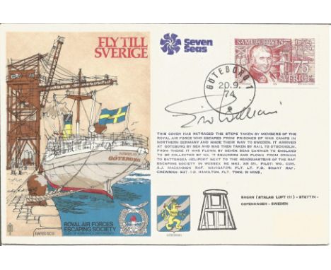 Fly Till Sverge Escape to Sweden The Wooden Horse signed FDC No 2 of 47. This cover has retraced the steps taken members of R