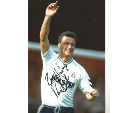 Paul Stewart Tottenham Signed 12 x 8 inch football photo. All autographs come with a Certificate of Authenticity. We combine 